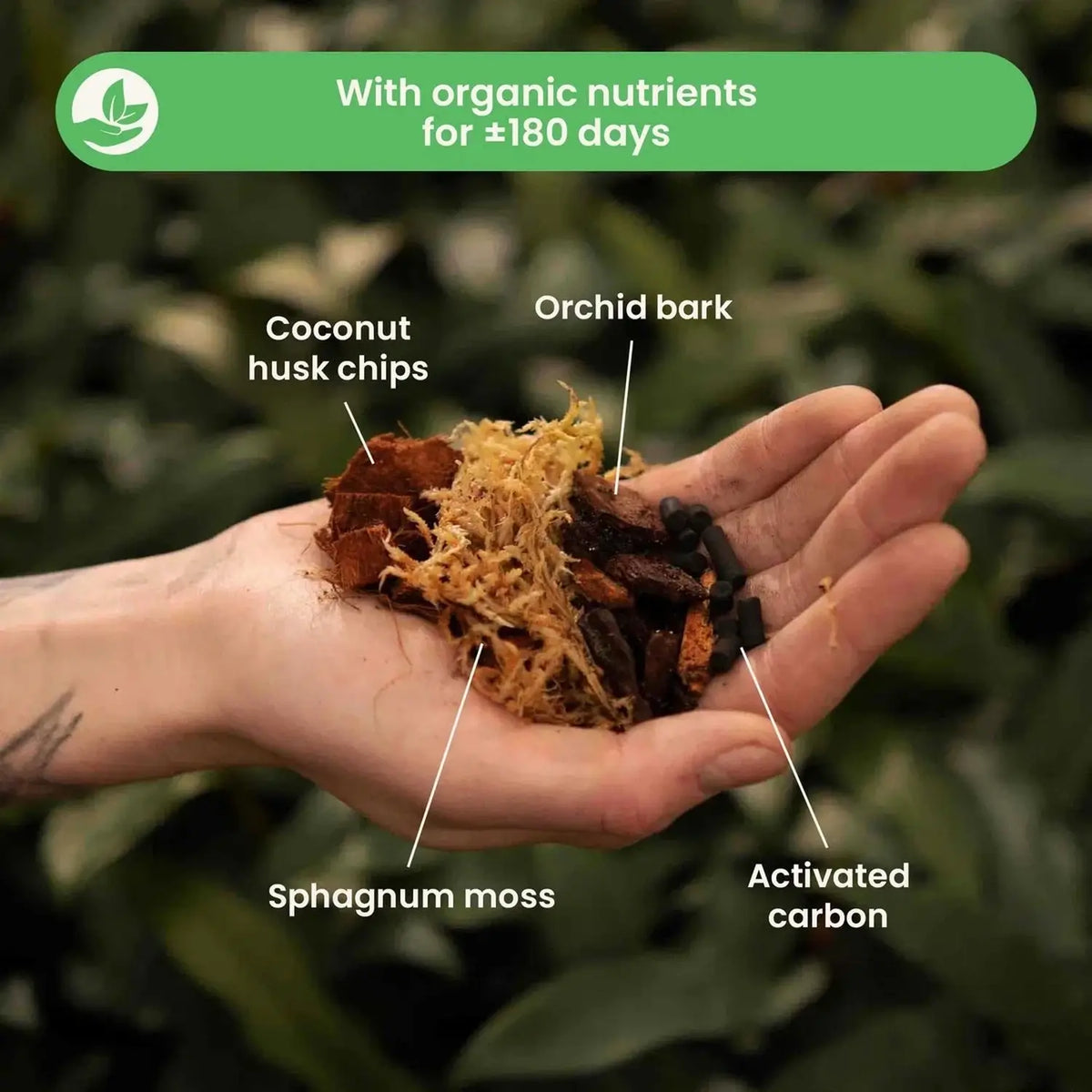 Orchid Potting Mix on white background, product photo 3.