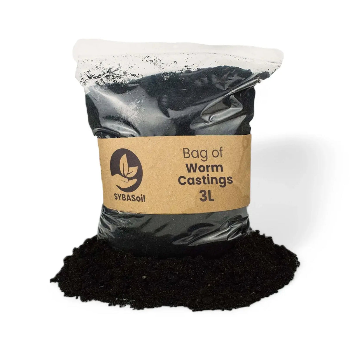 Wurmhumus auf weißem Hintergrund, Produktfoto 4.