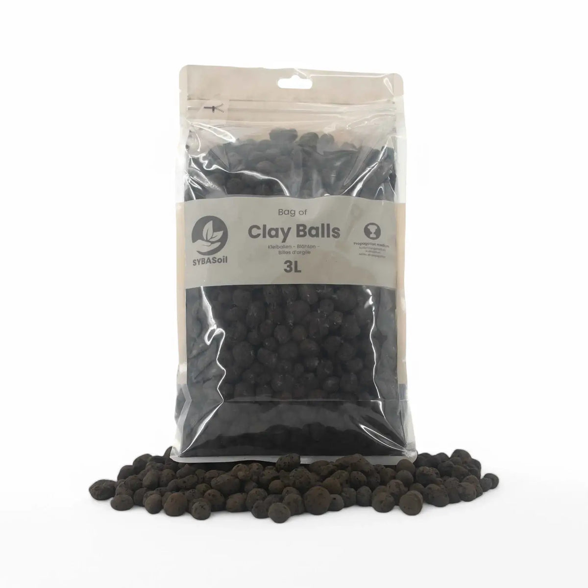 Blähton-Kugeln – Hauptproduktfoto vor weißem Hintergrund.