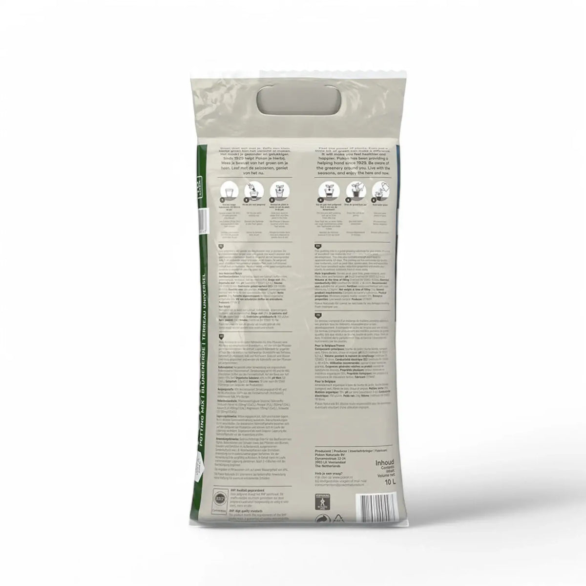 Universal Potting Soil Pokon on white background, product photo 4.