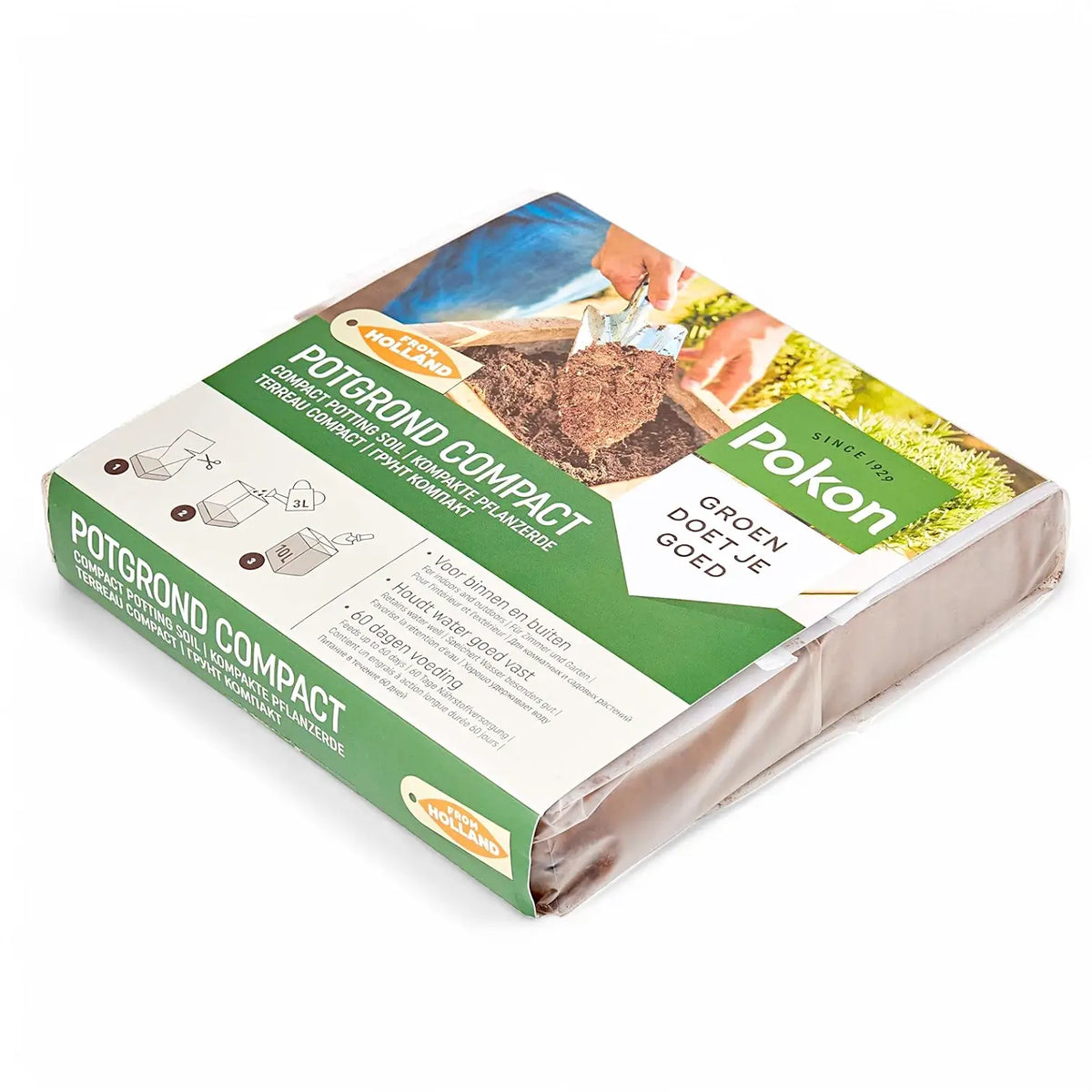 Kompaktes Kokosfaser-Substrat vor weißem Hintergrund, Produktfoto 4.