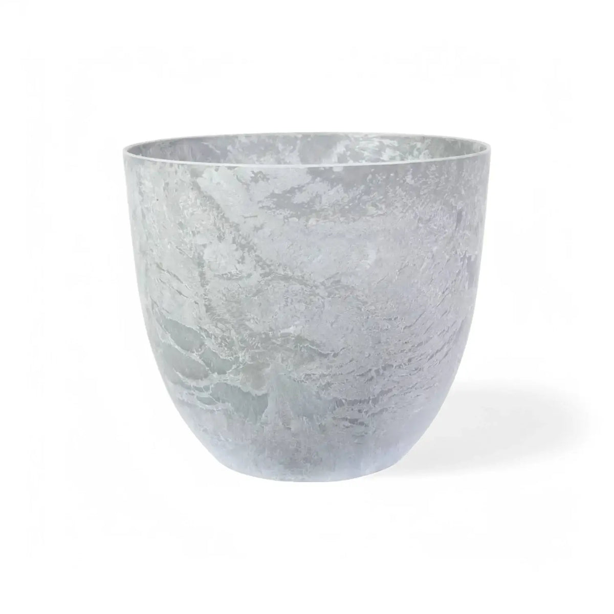 Artstone Pot 'Bola' on white background, product photo 4.