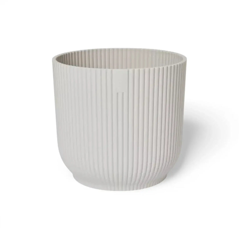 Planter 'vibes fold round' on white background, product photo 2.