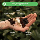 Bonsai Soil Mix on white background, product photo 3.