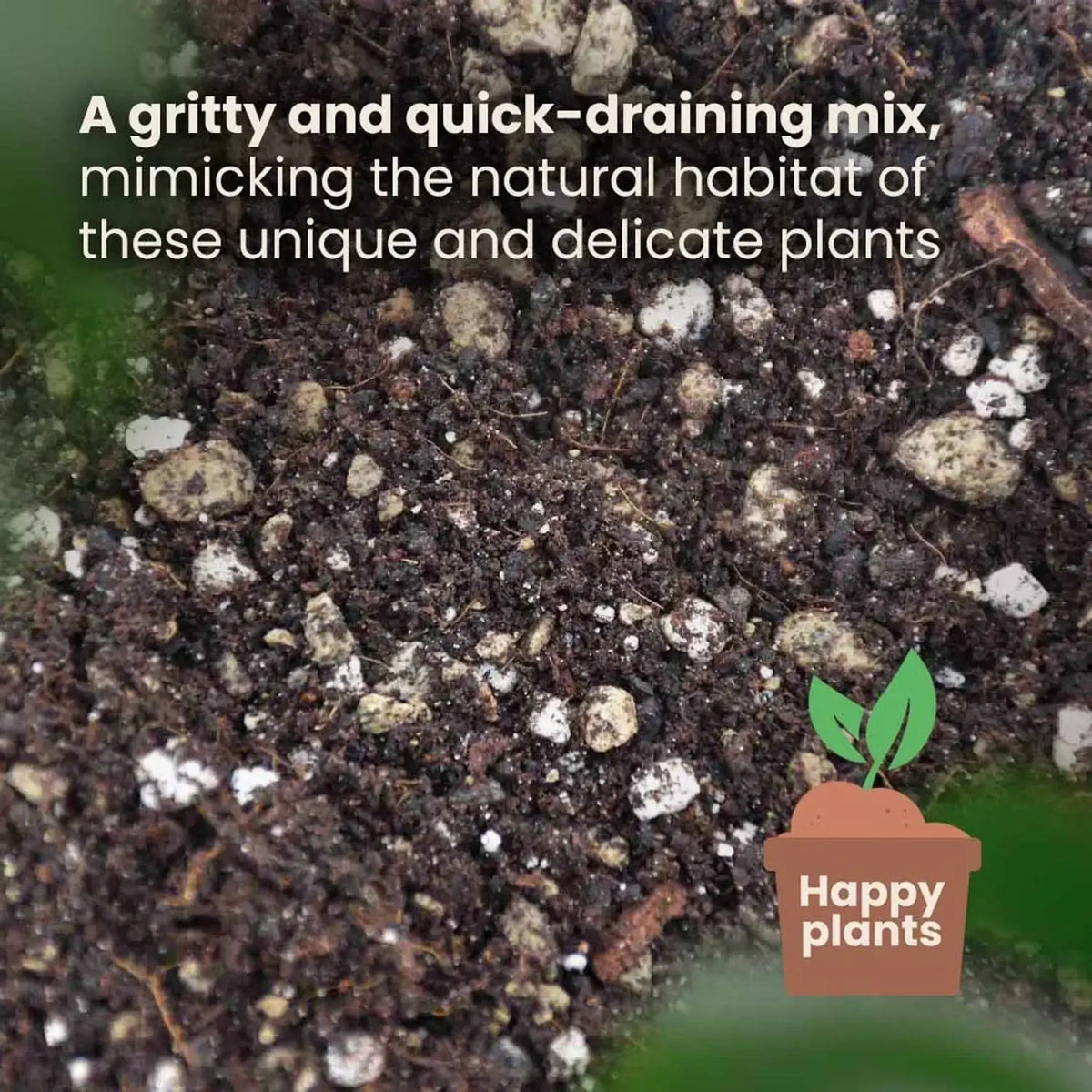 Bonsai Soil Mix on white background, product photo 6.