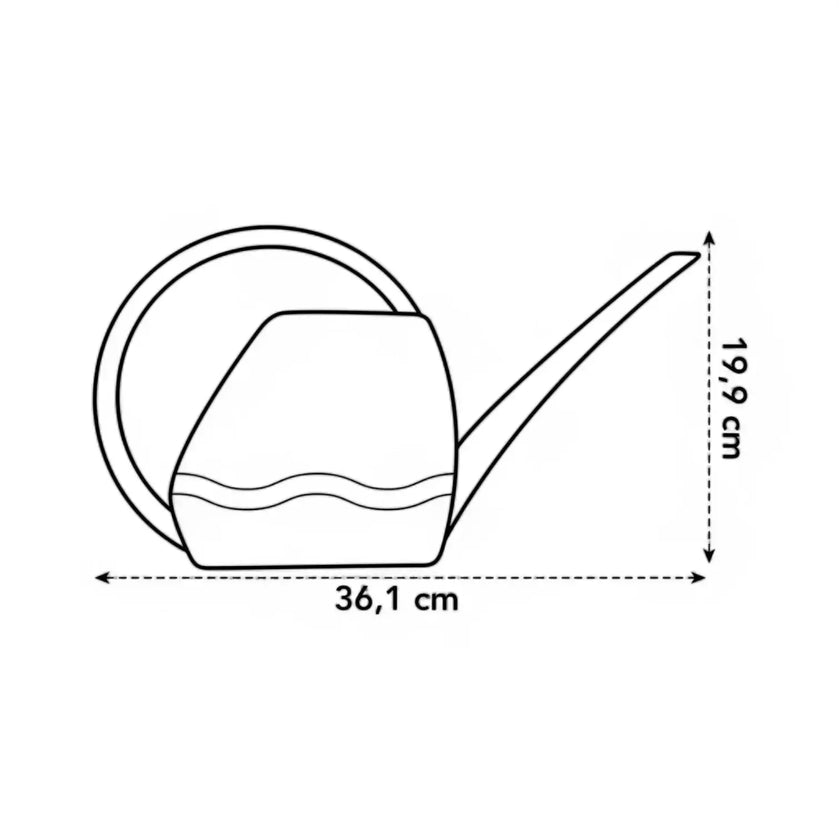 Aquarius watering can on white background, product photo 2.