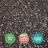 Bonsai Soil Mix on white background, product photo 5.