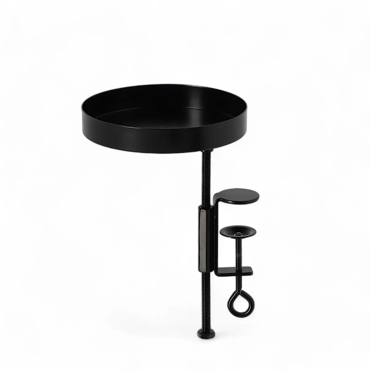 Topfhalter mit Klemme vor weißem Hintergrund, Produktfoto 6.