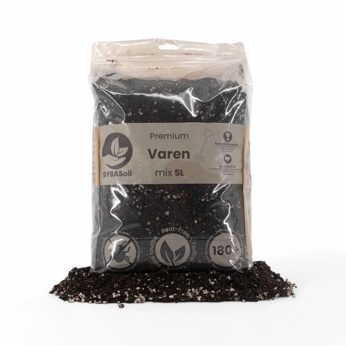 Farn-Substratmischung vor weißem Hintergrund, Produktfoto 8.