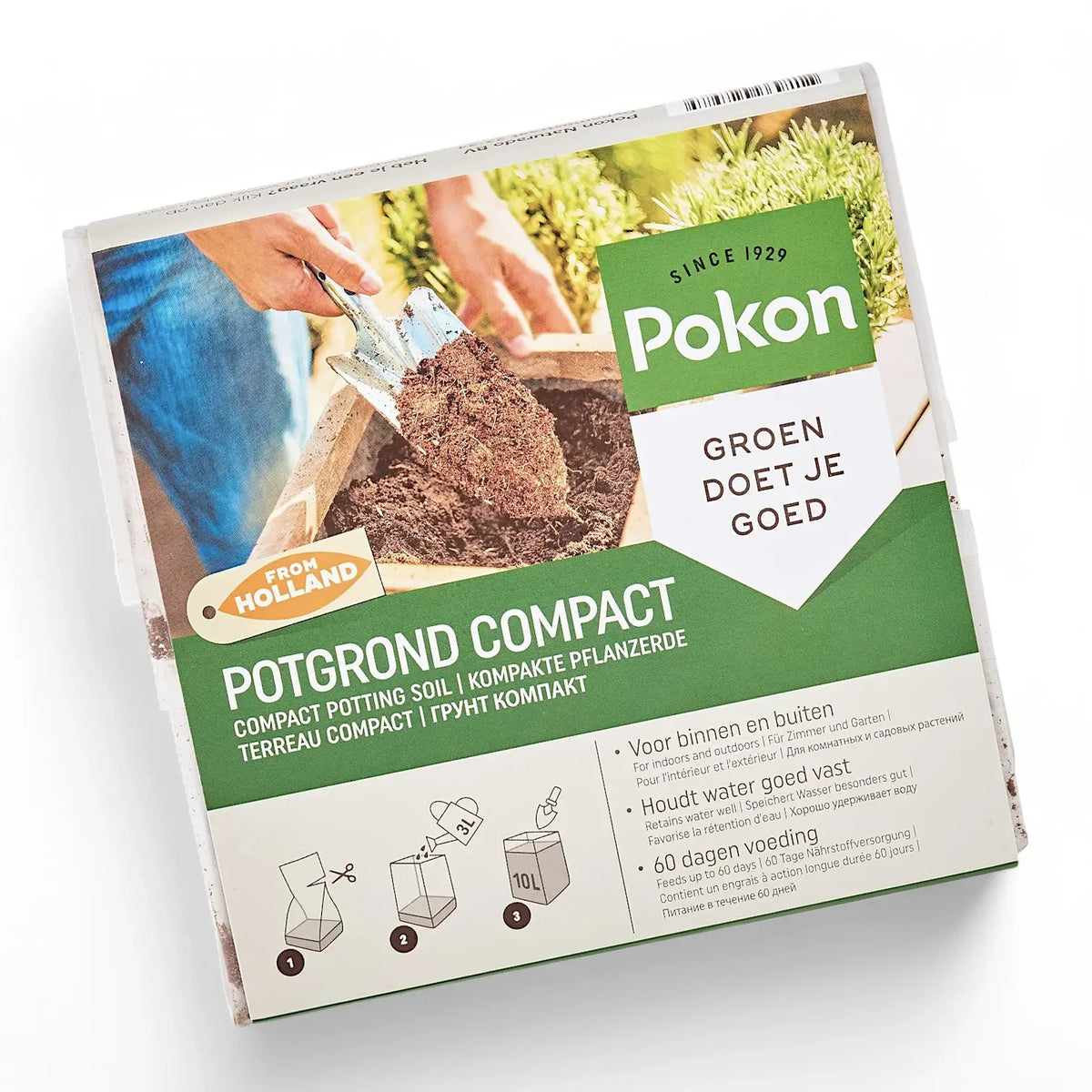 Kompaktes Kokosfaser-Substrat vor weißem Hintergrund, Produktfoto 6.