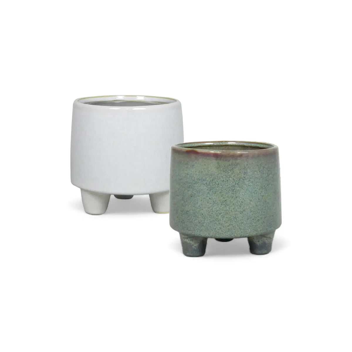 Planter with feet main product photo on white background.