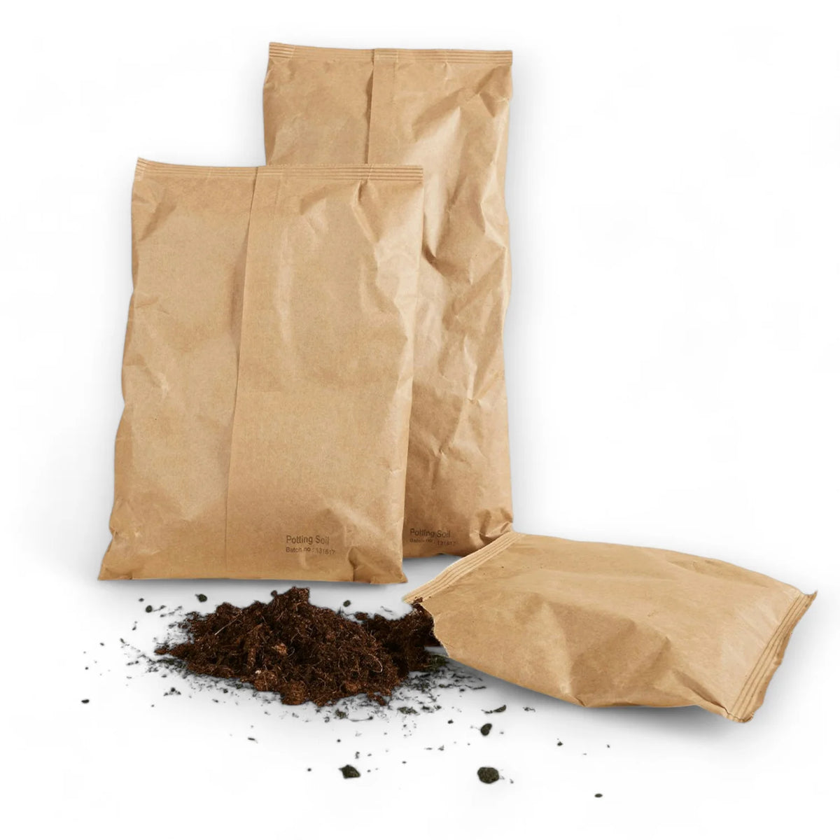 Erdemix, Substrat, Erde vor weißem Hintergrund, Produktfoto 2.